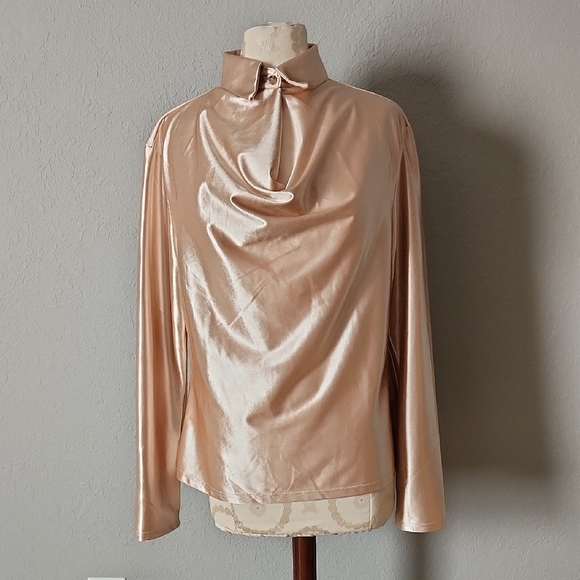 Tops - Satin-Look Blouse in Blush